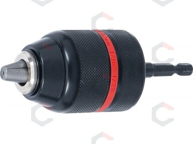 Greito užspaudimo griebtuvas | metalinė versija | 6,3 mm (1/4") antgalis x 20 UNF | 1.5 - 13 mm (74470) Greito užspaudimo griebtuvas | metalinė versija | 6,3 mm (1/4") antgalis x 20 UNF | 1.5 - 13 mm (74470)