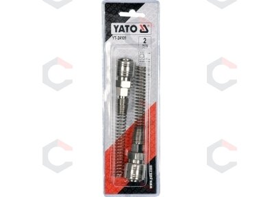 Greitos jungtys žarnai (lizdai) su spyruoklėmis 6x10 mm, 2 vnt. (YT-24101) Greitos jungtys žarnai (lizdai) su spyruoklėmis 6x10 mm, 2 vnt. (YT-24101)