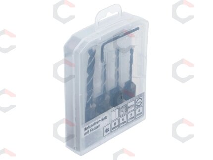 Grąžtai/frezos medžiui | 4 vnt | 4-5-6-8 mm (50790) 3