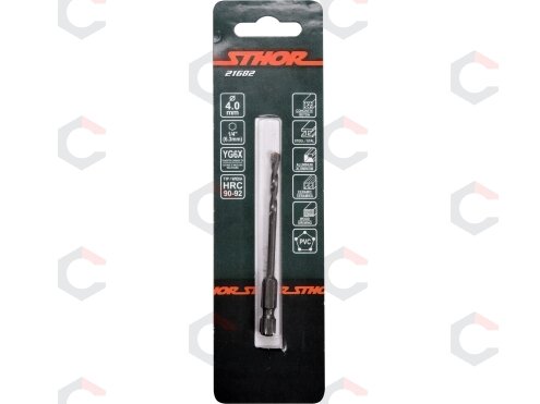 Grąžtas universalus su Hex 6.3 mm (1/4") galu | 4.0 mm (21682) 3 Grąžtas universalus su Hex 6.3 mm (1/4") galu | 4.0 mm (21682) 3