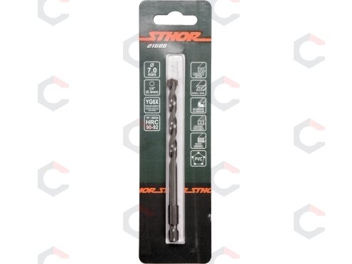 Grąžtas universalus su Hex 6.3 mm (1/4") galu | 7.0 mm (21688) 2 Grąžtas universalus su Hex 6.3 mm (1/4") galu | 7.0 mm (21688) 2