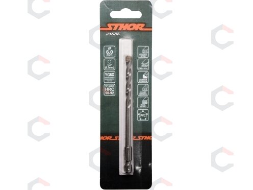 Grąžtas universalus su Hex 6.3 mm (1/4") galu | 6.0 mm (21686) 2 Grąžtas universalus su Hex 6.3 mm (1/4") galu | 6.0 mm (21686) 2