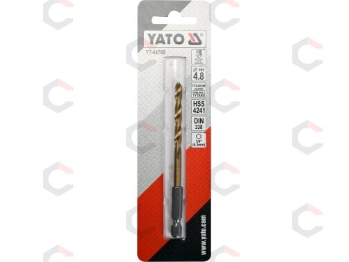 Grąžtas metalui su Hex 6.3 mm (1/4") galu HSS-TiN | 7.5 mm (YT-44767) 2 Grąžtas metalui su Hex 6.3 mm (1/4") galu HSS-TiN | 7.5 mm (YT-44767) 2