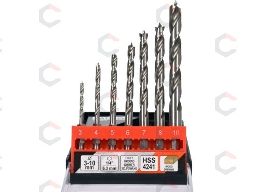 Grąžtų medžiui rinkinys | 1/4" antgalis | 3-10 mm | 7 vnt. (YT-33873) Grąžtų medžiui rinkinys | 1/4" antgalis | 3-10 mm | 7 vnt. (YT-33873)