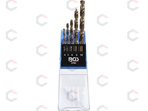 Grąžtų rinkinys | Cobalt-HSS | HSS | 4 - 10 mm | 5 vnt. (2795) 1 Grąžtų rinkinys | Cobalt-HSS | HSS | 4 - 10 mm | 5 vnt. (2795) 1