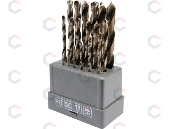 Grąžtų metalui rinkinys | HSS | 1-10 mm | 19 vnt. (21999) 1 Grąžtų metalui rinkinys | HSS | 1-10 mm | 19 vnt. (21999) 1