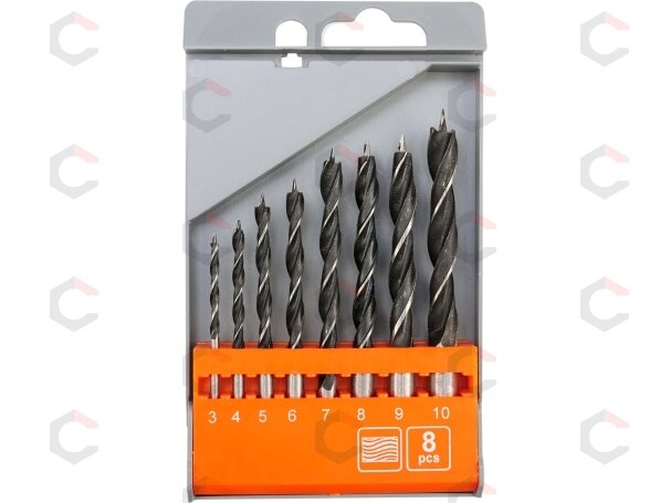 Grąžtų medžiui rinkinys | 3-10 mm | 8 vnt. (22381) 1 Grąžtų medžiui rinkinys | 3-10 mm | 8 vnt. (22381) 1