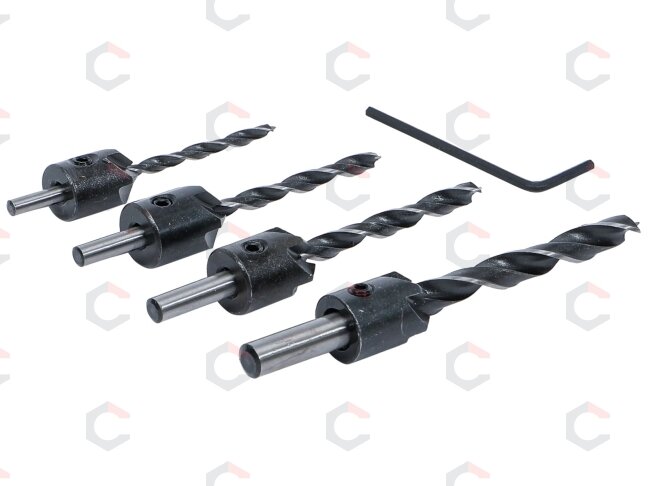 Grąžtai/frezos medžiui | 4 vnt | 4-5-6-8 mm (50790) 1 Grąžtai/frezos medžiui | 4 vnt | 4-5-6-8 mm (50790) 1
