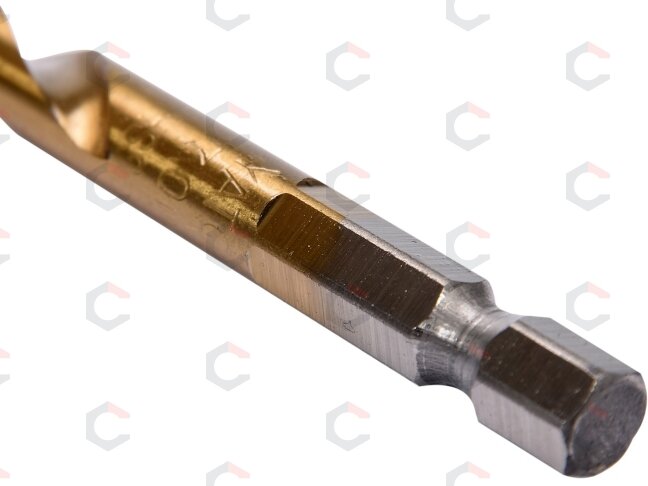 Grąžtas metalui su Hex 6.3 mm (1/4") galu HSS-TiN | 8.0 mm (YT-44768) 1 Grąžtas metalui su Hex 6.3 mm (1/4") galu HSS-TiN | 8.0 mm (YT-44768) 1
