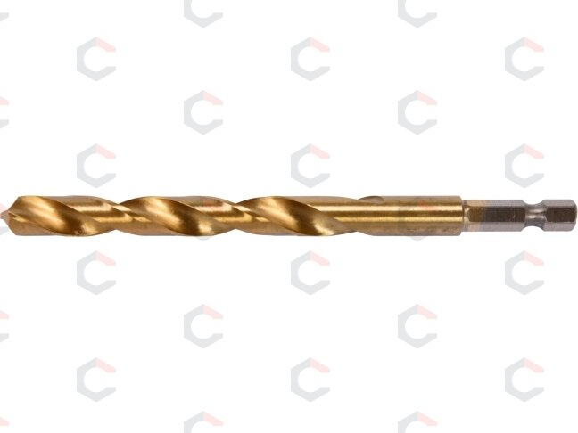Grąžtas metalui su Hex 6.3 mm (1/4") galu HSS-TiN | 9.0 mm (YT-44770)