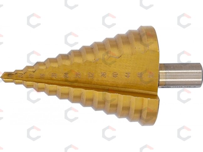 Grąžtas pakopinis | titano nitridas | Ø 6–52 mm (74432B) 3 Grąžtas pakopinis | titano nitridas | Ø 6–52 mm (74432B) 3