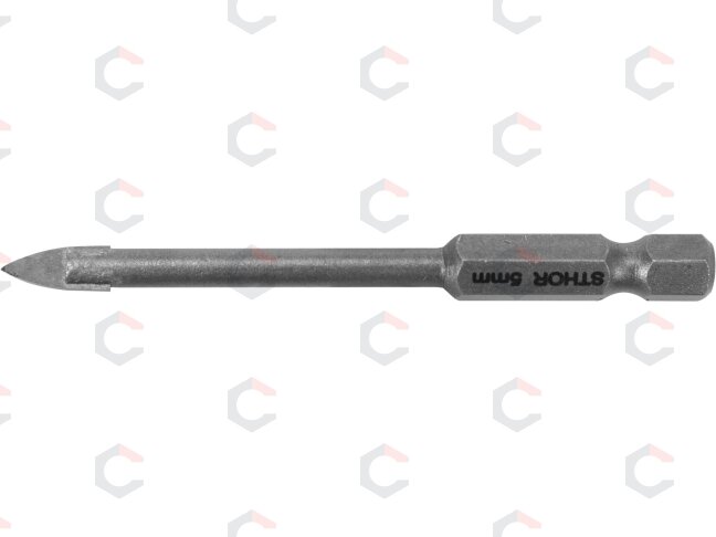 Grąžtas stiklui ir keramikai | 6.3 mm (1/4") galu | 5 mm (21702) Grąžtas stiklui ir keramikai | 6.3 mm (1/4") galu | 5 mm (21702)