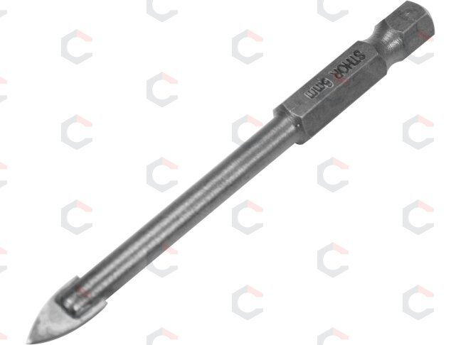 Grąžtas stiklui ir keramikai | 6.3 mm (1/4") galu | 6 mm (21703) 1 Grąžtas stiklui ir keramikai | 6.3 mm (1/4") galu | 6 mm (21703) 1