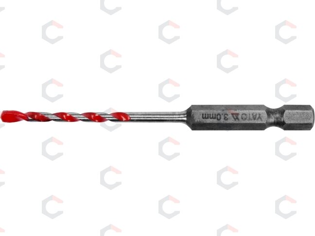 Grąžtas universalus su Hex 6.3 mm (1/4") galu | 3.0 mm (YT-44780) 1