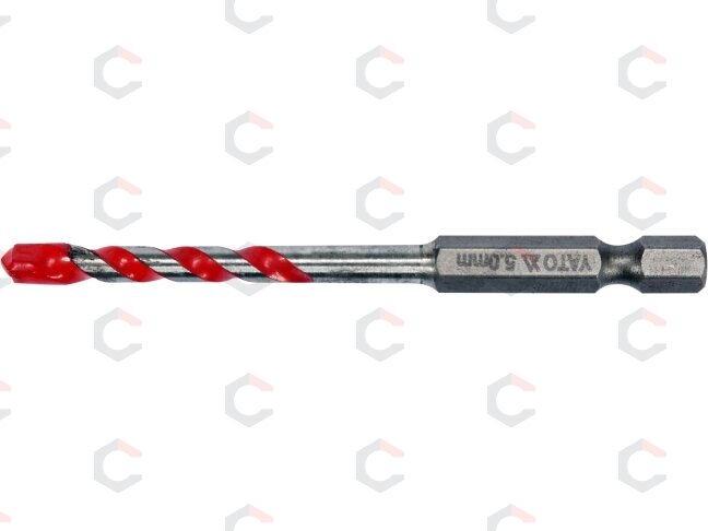 Grąžtas universalus su Hex 6.3 mm (1/4") galu | 5.0 mm (YT-44782) 1