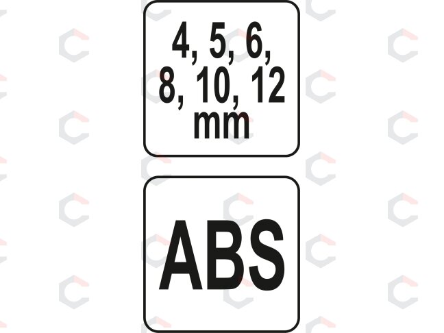 Grąžto gidas, šablonas su rankena | 4, 5, 6, 8, 10 ir 12 mm (YT-39700) 4 Grąžto gidas, šablonas su rankena | 4, 5, 6, 8, 10 ir 12 mm (YT-39700) 4