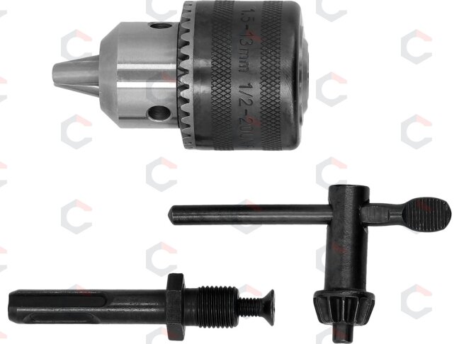 Grąžto griebtuvas su raktu ir SDS-Plus adapteriu | 1.5–13 mm | 1/2"-20UNF | Yato (YT-820302) 1 Grąžto griebtuvas su raktu ir SDS-Plus adapteriu | 1.5–13 mm | 1/2"-20UNF | Yato (YT-820302) 1