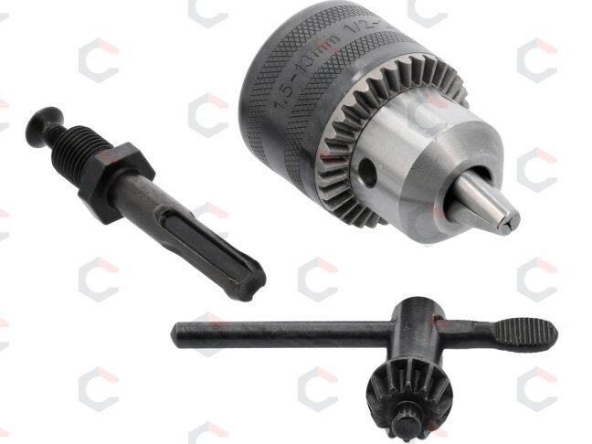 Grąžto griebtuvas su raktu ir SDS-Plus adapteriu | 1.5–13 mm | 1/2"-20UNF | Yato (YT-820302)