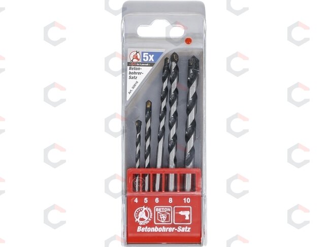 Grąžtų betonui rinkinys | 4-10 mm | 5 vnt. (50816) 5 Grąžtų betonui rinkinys | 4-10 mm | 5 vnt. (50816) 5