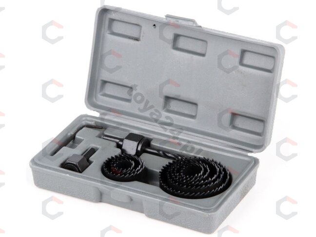 Grąžtų karūnų rinkinys medžiui | 19-64 mm | 11 vnt. (22570) 2 Grąžtų karūnų rinkinys medžiui | 19-64 mm | 11 vnt. (22570) 2