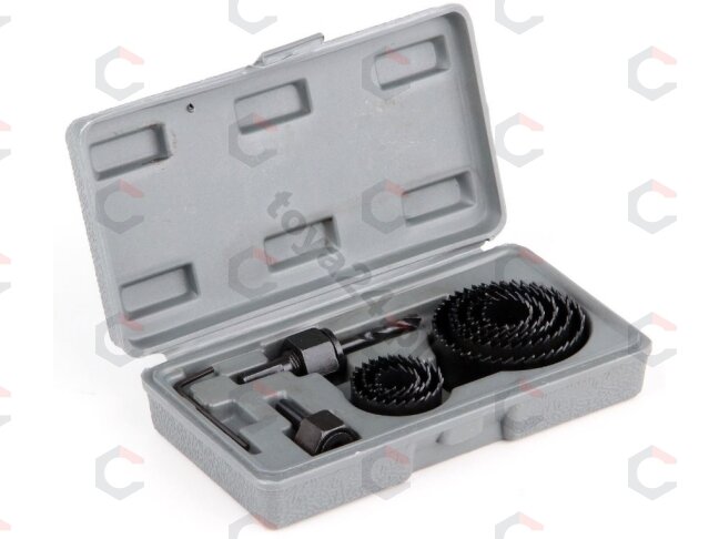 Grąžtų karūnų rinkinys medžiui | 19-64 mm | 11 vnt. (22570) 3 Grąžtų karūnų rinkinys medžiui | 19-64 mm | 11 vnt. (22570) 3