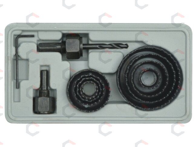 Grąžtų karūnų rinkinys medžiui | 19-64 mm | 11 vnt. (22570) Grąžtų karūnų rinkinys medžiui | 19-64 mm | 11 vnt. (22570)