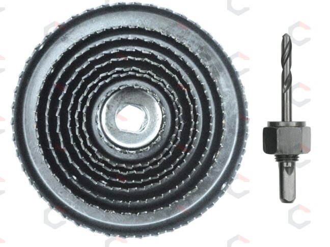Grąžtų karūnų rinkinys medžiui | 38-127 mm | 9 vnt (22572) 1