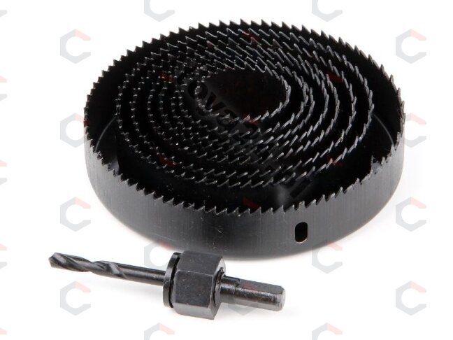 Grąžtų karūnų rinkinys medžiui | 38-127 mm | 9 vnt (22572)