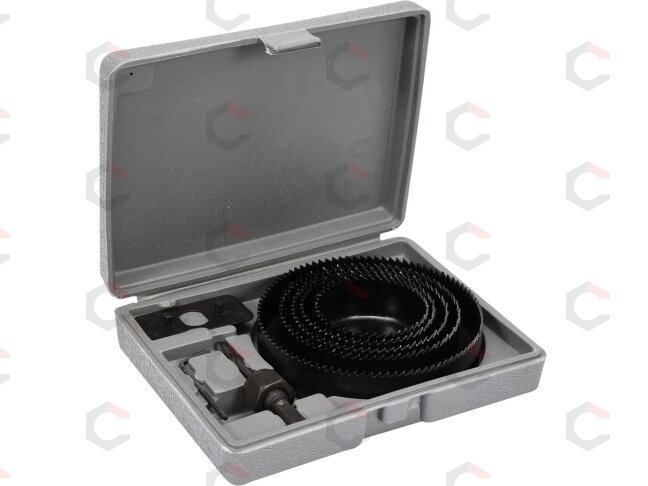Grąžtų karūnų rinkinys medžiui | 64-127 mm | 8 vnt. (22571) 2 Grąžtų karūnų rinkinys medžiui | 64-127 mm | 8 vnt. (22571) 2