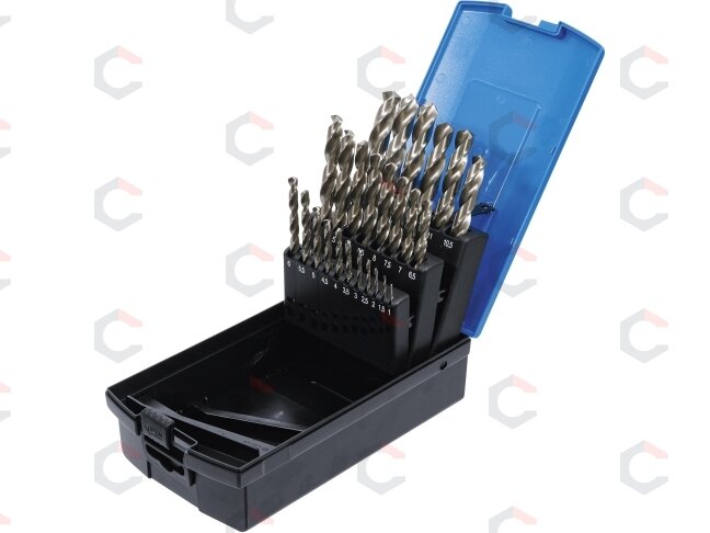 Grąžtų komplektas HSS | Ø 1 - 13 mm | 26 vnt (110) Grąžtų komplektas HSS | Ø 1 - 13 mm | 26 vnt (110)