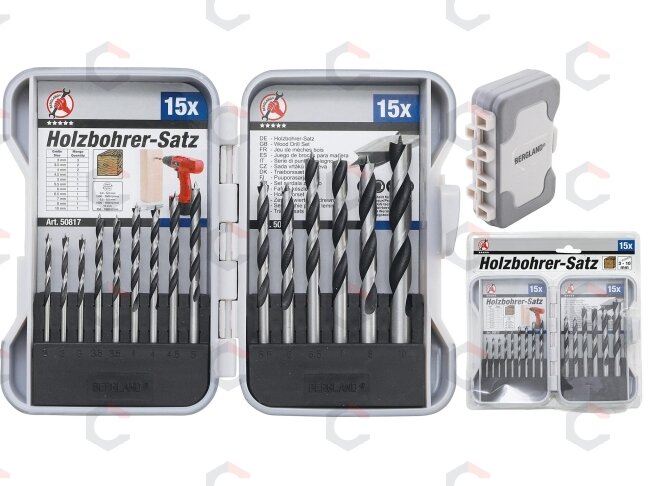 Grąžtų medžiui rinkinys | 3-10 mm | 15 vnt. (50817) Grąžtų medžiui rinkinys | 3-10 mm | 15 vnt. (50817)