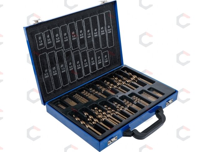 Grąžtų metalui komplektas HSS | kobalto lydinys | 1 - 10 mm | 170 vnt. (2000) 2