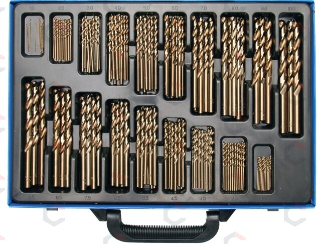 Grąžtų metalui komplektas HSS | kobalto lydinys | 1 - 10 mm | 170 vnt. (2000) 7