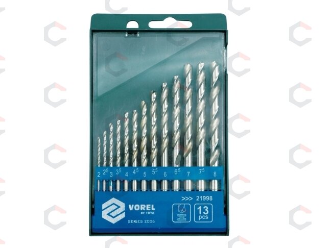 Grąžtų metalui rinkinys | HSS | 2,0-8,0 mm | 13 vnt. (21998) Grąžtų metalui rinkinys | HSS | 2,0-8,0 mm | 13 vnt. (21998)