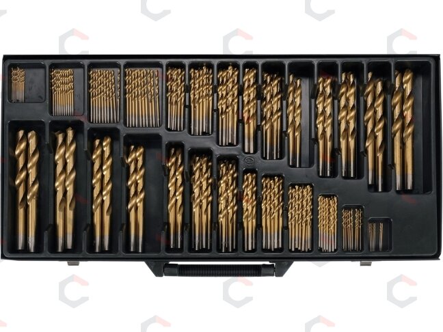 Grąžtų metalui rinkinys | HSS | Ø 1 - 13 mm | 190 vnt. (YT-44677) 2 Grąžtų metalui rinkinys | HSS | Ø 1 - 13 mm | 190 vnt. (YT-44677) 2