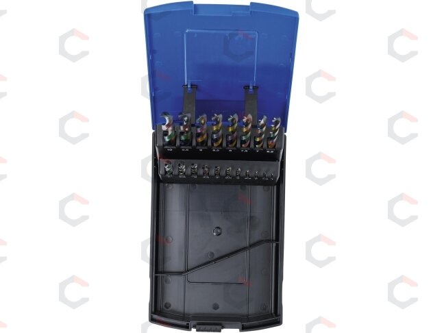 Grąžtų rinkinys | Cobalt-HSS | 1 - 10 mm | 19 vnt. (2014) 5 Grąžtų rinkinys | Cobalt-HSS | 1 - 10 mm | 19 vnt. (2014) 5