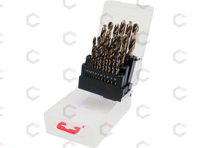 Grąžtų rinkinys | Cobalt-HSS | 1 - 13 mm | 25 vnt. (YT-41605) Grąžtų rinkinys | Cobalt-HSS | 1 - 13 mm | 25 vnt. (YT-41605)