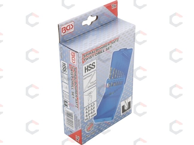 Grąžtų rinkinys | HSS | Core Hole Sizes | Ø 2.5 - 10.2 mm | 7 vnt. (9580) 1 Grąžtų rinkinys | HSS | Core Hole Sizes | Ø 2.5 - 10.2 mm | 7 vnt. (9580) 1