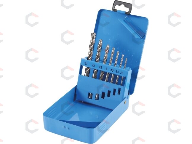 Grąžtų rinkinys | HSS | Core Hole Sizes | Ø 2.5 - 10.2 mm | 7 vnt. (9580) Grąžtų rinkinys | HSS | Core Hole Sizes | Ø 2.5 - 10.2 mm | 7 vnt. (9580)