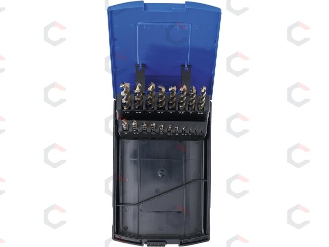 Grąžtų rinkinys | HSS-G M35 kobalto plienas | 1 - 10 mm | 19 vnt. (9297) 3