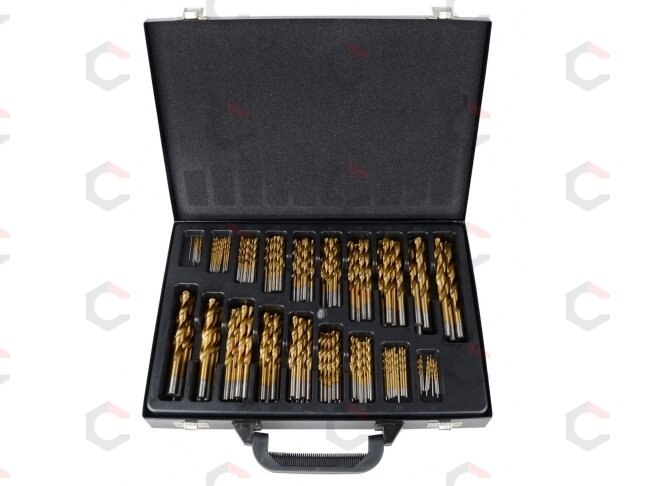 Grąžtų rinkinys HSS | titano nitridas | 1 - 10 mm | 170 vnt. (1994V) Grąžtų rinkinys HSS | titano nitridas | 1 - 10 mm | 170 vnt. (1994V)