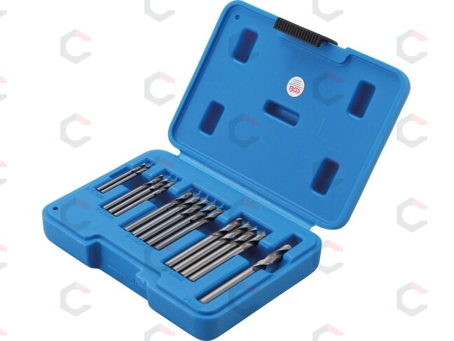 Grąžtų rinkinys | kniedžių skylėms | HSS | 2.4 - 6.4 mm | 15 vnt. (2097)