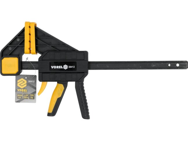 Greito užspaudimo staliaus spaustuvas VOREL | 200 × 80 mm | 150 kg (38412) 3