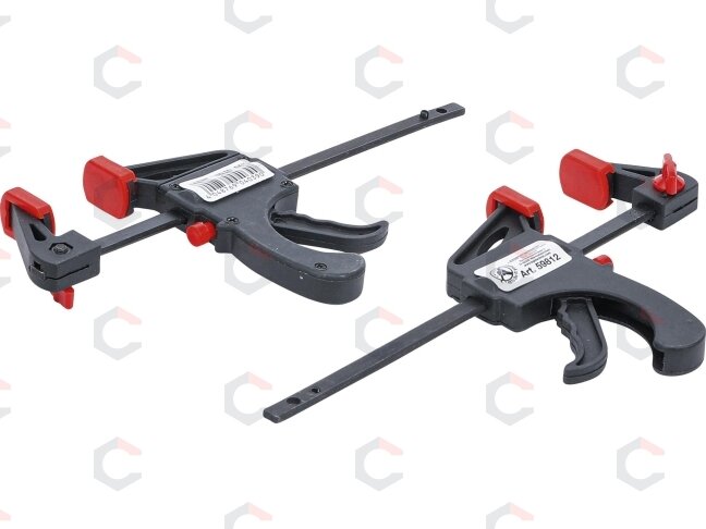 Greito veikimo užspaudimo spaustukų rinkinys | 105 mm | 2 vnt. (59812) Greito veikimo užspaudimo spaustukų rinkinys | 105 mm | 2 vnt. (59812)