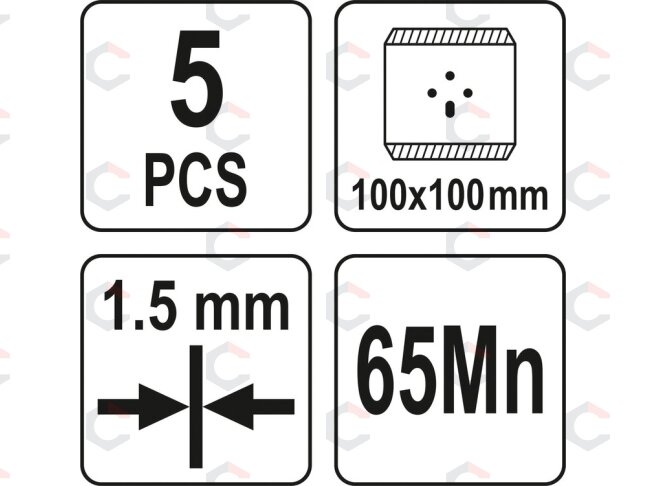 Grindų grandiklio pakaitinis peilis | 100 mm | 5 vnt. (YT-52843) 2 Grindų grandiklio pakaitinis peilis | 100 mm | 5 vnt. (YT-52843) 2