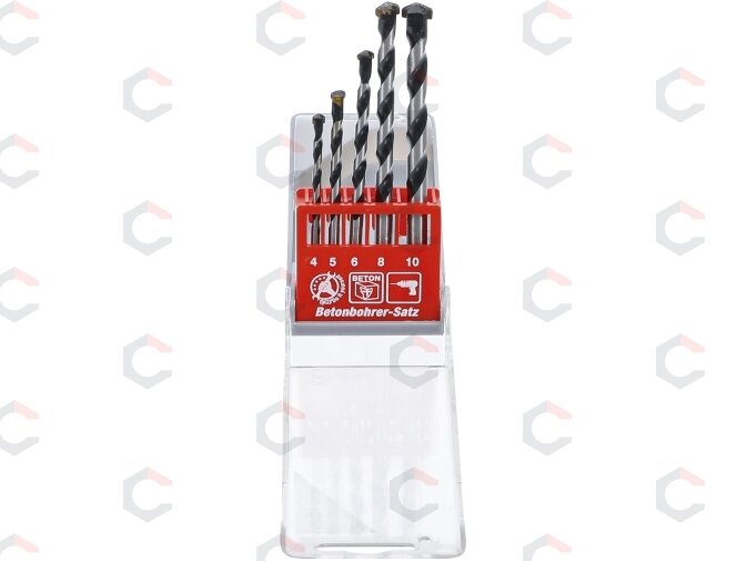 Grąžtų betonui rinkinys | 4-10 mm | 5 vnt. (50816) Grąžtų betonui rinkinys | 4-10 mm | 5 vnt. (50816)