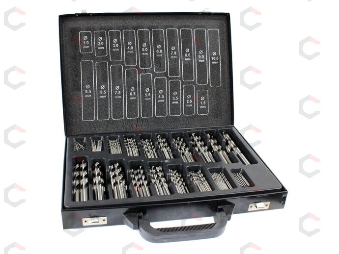Grąžtų metalui komplektas | HSS | Ø 1 - 10 mm | 170 vnt. (ES-1999) Grąžtų metalui komplektas | HSS | Ø 1 - 10 mm | 170 vnt. (ES-1999)