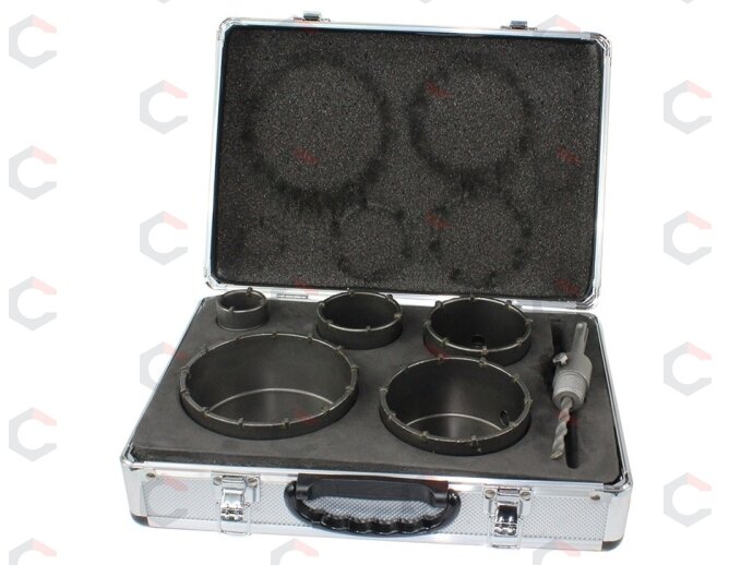 Gręžimo karūnų rinkinys SDS Plus | 40-120 mm | 6 vnt. (ES20446) 2