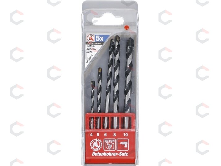 Grąžtų betonui rinkinys | 4-10 mm | 5 vnt. (50816) 5 Grąžtų betonui rinkinys | 4-10 mm | 5 vnt. (50816) 5