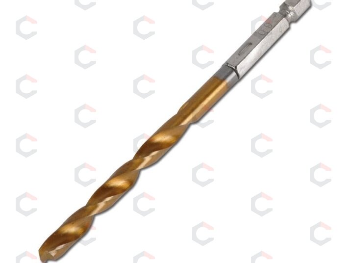 Grąžtų rinkinys su Hex 6.3 mm (1/4") galu | titano nitridas | 1.5 - 6 mm | 10 vnt. (50801) 2 Grąžtų rinkinys su Hex 6.3 mm (1/4") galu | titano nitridas | 1.5 - 6 mm | 10 vnt. (50801) 2
